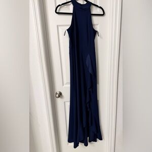 Chic Navy Sleeveless Maxi Dress